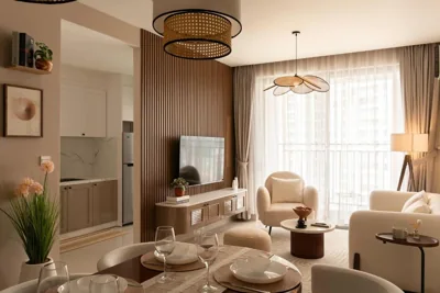 Three-Bedroom Apartment with Balcony — Rivergate Residence District 4 - Premium Studios, 2 & 3 Bedroom Apartments By Veluxe Stay - Free Pool Usage, Aussie Owned, Western Hospitality - 5 Mins Walk to District 1 - Genuine Photos