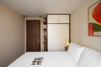Three-Bedroom Premium Apartment with Balcony — Rivergate Residence District 4 - Premium Studios, 2 & 3 Bedroom Apartments By Veluxe Stay - Free Pool Usage, Aussie Owned, Western Hospitality - 5 Mins Walk to District 1 - Genuine Photos
